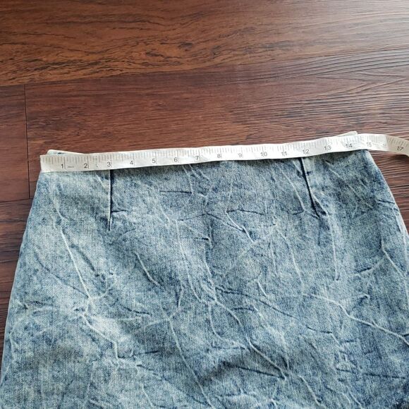 Balenciaga Blue Edgy Feminine Old Money Quiet Lux Godet Acid Wash Skirt Size 40 - Picture 5 of 10